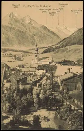 Ansichtskarte Fulpmes Panorama-Ansicht, Ortsansicht, Berg-Panorama 1910