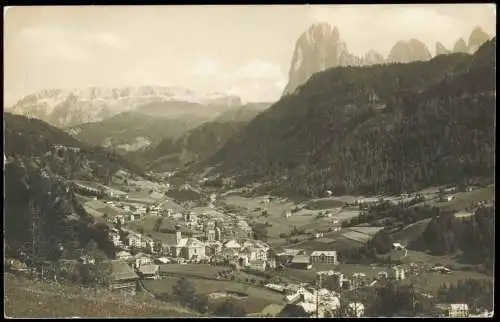 St. Ulrich in Gröden Ortisei Panorama-Ansicht Ortsansicht Berg-Panorama 1909