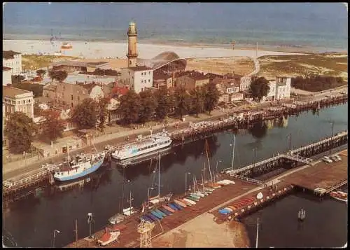 Warnemünde-Rostock Luftbild Alter Strom Aero Foto Interflug 1987