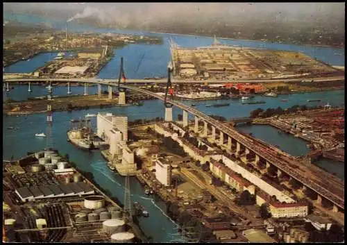 Ansichtskarte Hamburg Luftbild Köhlbrandbrücke 1979