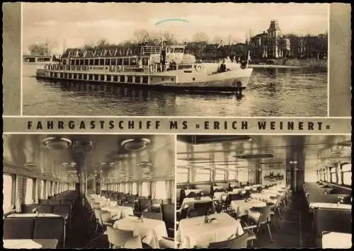 Magdeburg Weiße Flotte Fahrgastschiff Schiff MS Erich Weinert 3 Bild 1963