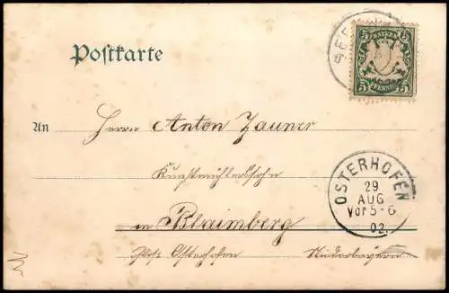 Ansichtskarte Iffeldorf 2 Bild Gasthof Totale Gruss aus 1902  Bayern