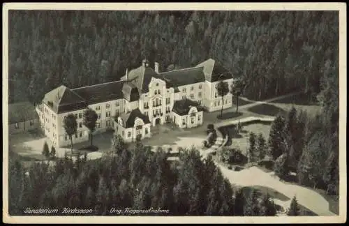 Ansichtskarte Kirchseeon Luftild Sanatorium 1938