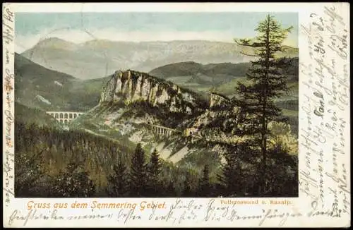 Ansichtskarte Reichenau an der Rax Gruss aus dem Semmering Gebiet 1904