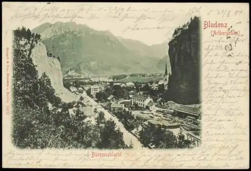 Ansichtskarte Bludenz Bürserschlucht 1904