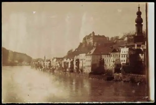 Foto Burghausen Stadt Flusspartie 1912 Privatfoto Foto