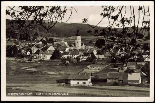 Ansichtskarte Waldmünchen Partie an der Stadt 1952