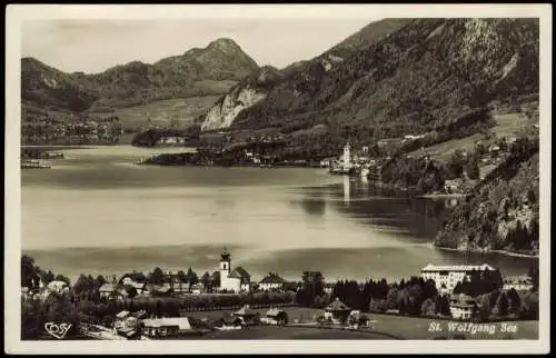 Ansichtskarte St. Wolfgang im Salzkammergut Stadtpartie 1938