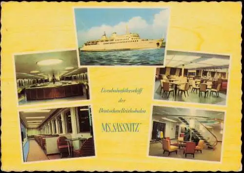 Sassnitz Rügen Eisenbahnfährschiff MS SASSNITZ DDR Mehrbildkarte 1962