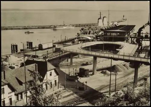 Ansichtskarte Sassnitz Rügen Fährbahnhof, Fähre - Schiff 1974