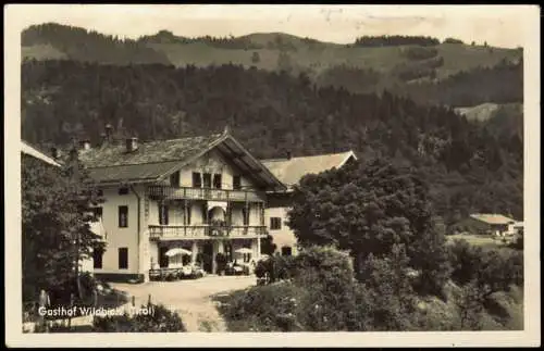 Ansichtskarte Wildbichl-Niederndorferberg Gasthof Tirol Fotokarte 1952