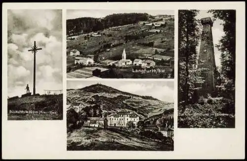 Ansichtskarte Kerschbaum Bayerischer Wald MB Langfurth Turm Kreuz 1952