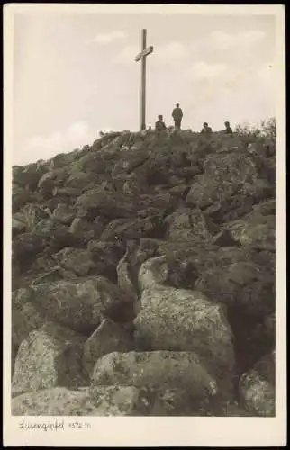 Ansichtskarte Finsterau Wanderer auf dem Lusengipfel 1951