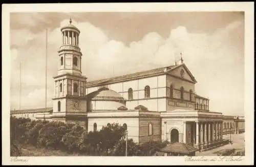 Cartoline Rom Roma St. Paul vor den Mauern. Grabkirche 1928