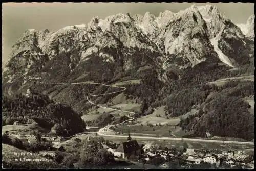 Ansichtskarte Werfen mit Tannengebirge Fotokarte 1961