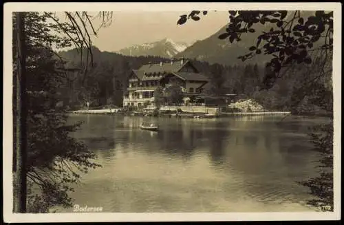 Ansichtskarte Grainau Badersee Hotel Fotokarte 1931