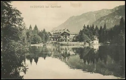 Ansichtskarte Grainau Badersee Hotel 1906