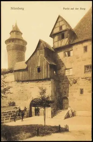 Ansichtskarte Nürnberg Partie auf der Burg 1912