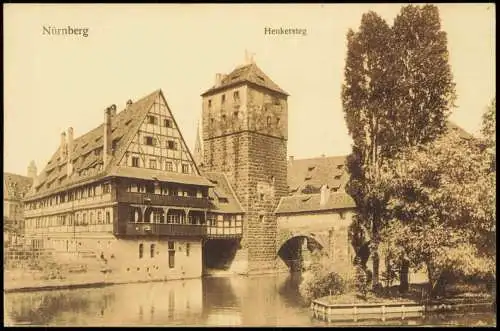 Ansichtskarte Nürnberg Henkersteg 1912