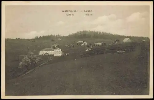 Ansichtskarte Finsterau Lusen mit Waldhäusern 1912  Bayerischen Wald Böhmerwald.