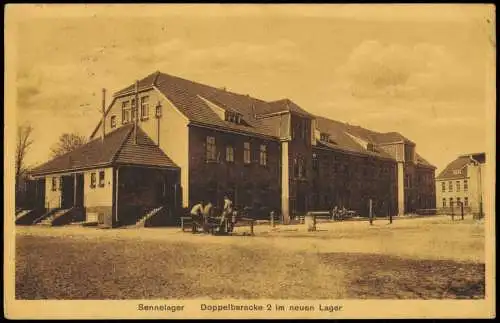 Ansichtskarte Sennelager Doppelbaracke 2 im neuen Lager 1927