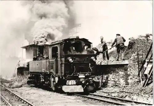 Radebeul Traditionsbahn Radebeul Ost-Radeburg, Bekohlung, Juli 1982 1985