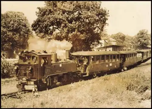 Radebeul Traditionsbahn  Ausfahrt aus Bahnhof Radeburg 1982 Sonderstempel