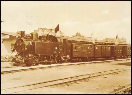 Traditionsbahn  Ost-Radeburg Zug Bahnhof Radebeul-Ost 1982 Sonderstempel