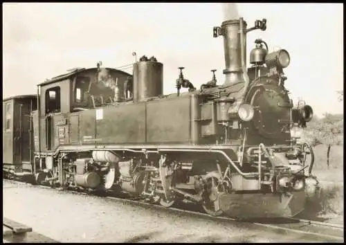 Ansichtskarte  Traditionsbahn Radebeul Ost nach Radeburg in Friedewald 1981