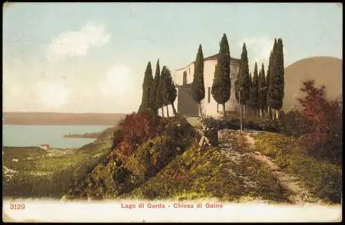 Riva del Garda Lago di Garda Chiesa di Gaïno Kirche am Gardasee 1910