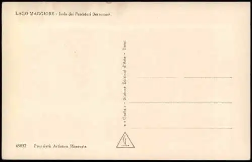 Cartoline .Italien Italia LAGO MAGGIORE Isola dei Pescatori Borromeo 1920
