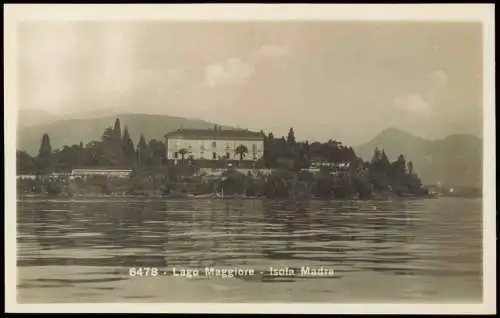 Cartoline .Italien Italia Lago Maggiore Isola Madre (Fernansicht) 1920