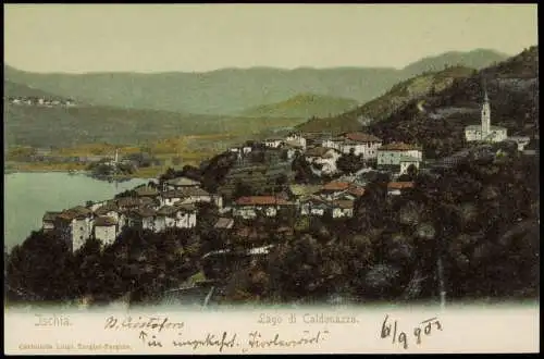 Cartoline Ischia Ischia (Insel) Lago di Caldonazzo Panorama-Ansicht 1900