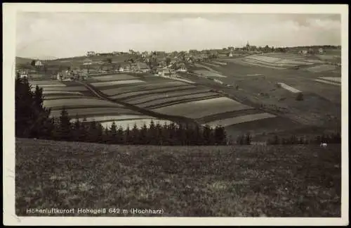 Ansichtskarte Hohegeiß-Braunlage Panorama-Ansicht Ort im Hochharz Harz 1937