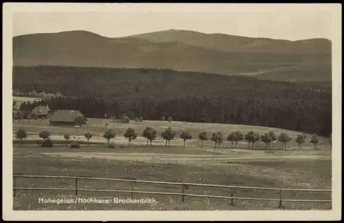 Hohegeiß-Braunlage Panorama-Ansicht Hochharz Brocken-Blick 1935