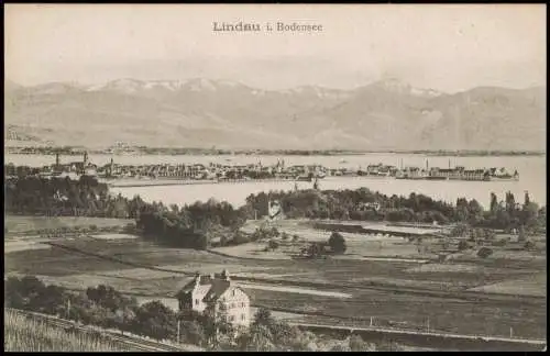 Ansichtskarte Lindau (Bodensee) Blick über die Stadt 1912