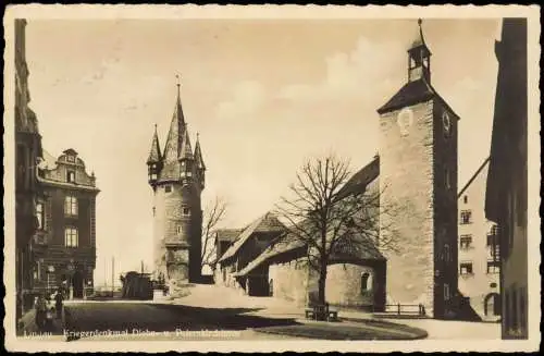 Ansichtskarte Lindau (Bodensee) Kriegerdenkmal Diebs- u. Peterskirche 1937