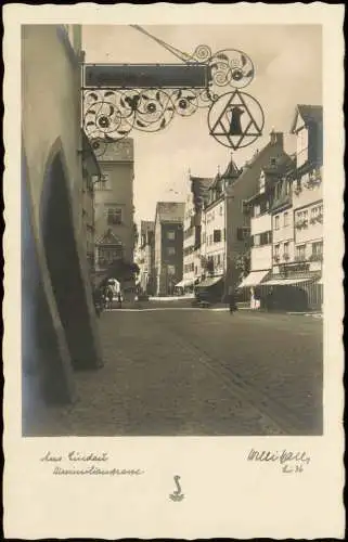 Ansichtskarte Lindau (Bodensee) Maximilianstraße Gasthaus - Fotokarte 1932