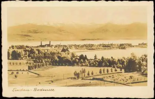 Ansichtskarte Lindau (Bodensee) Totale Alpen Fotokunst 1937