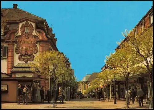 Rastatt Straßen-Ansicht, Fußgängerzone, Hofbrauhaus 1991/1980