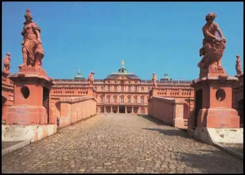 Ansichtskarte Rastatt Schloß Rastatt Blick vom Ehrenhof 1990