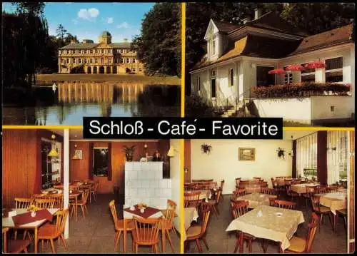 Ansichtskarte Rastatt Schloß-Café-Favorite (Mehrbildkarte) 1990/1971