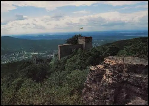 Baden-Baden Panorama-Ansicht Battertfelsen Altes Schloß Hohenbaden 1980