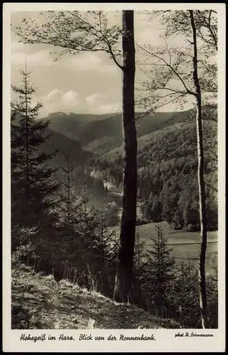 Hohegeiß-Braunlage Umland-Ansicht Blick von der Nonnenbank 1940