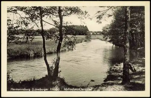 Ansichtskarte Hermannsburg Lüneburger Heide Idyllisches Oertzetal 1952