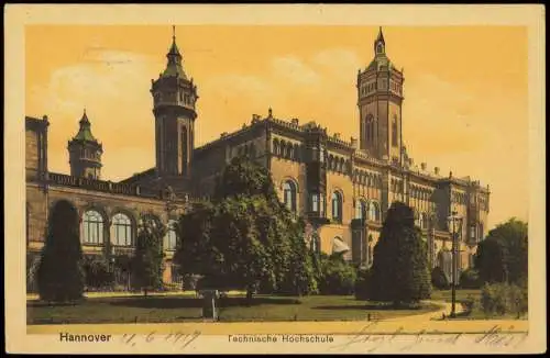 Ansichtskarte Hannover Technische Hochschule (Gebäude-Ansicht) 1917