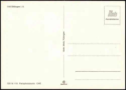 Ansichtskarte Ettlingen Straßen Partie an der Gaststätte Kreuz 1960