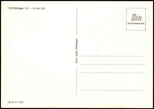 Ansichtskarte Ettlingen Ortsansicht, Stadt-Teilansicht 1970