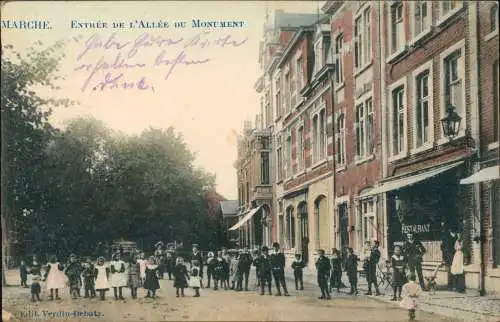 CPA .Frankreich MARCHE. ENTRÉE DE L'ALLÉE DU MONUMENT 1916