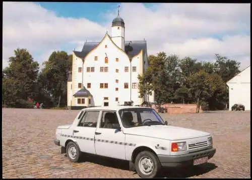 Ansichtskarte Chemnitz Wartburg 1.3 im Schlosshof Klaffenbach 2007